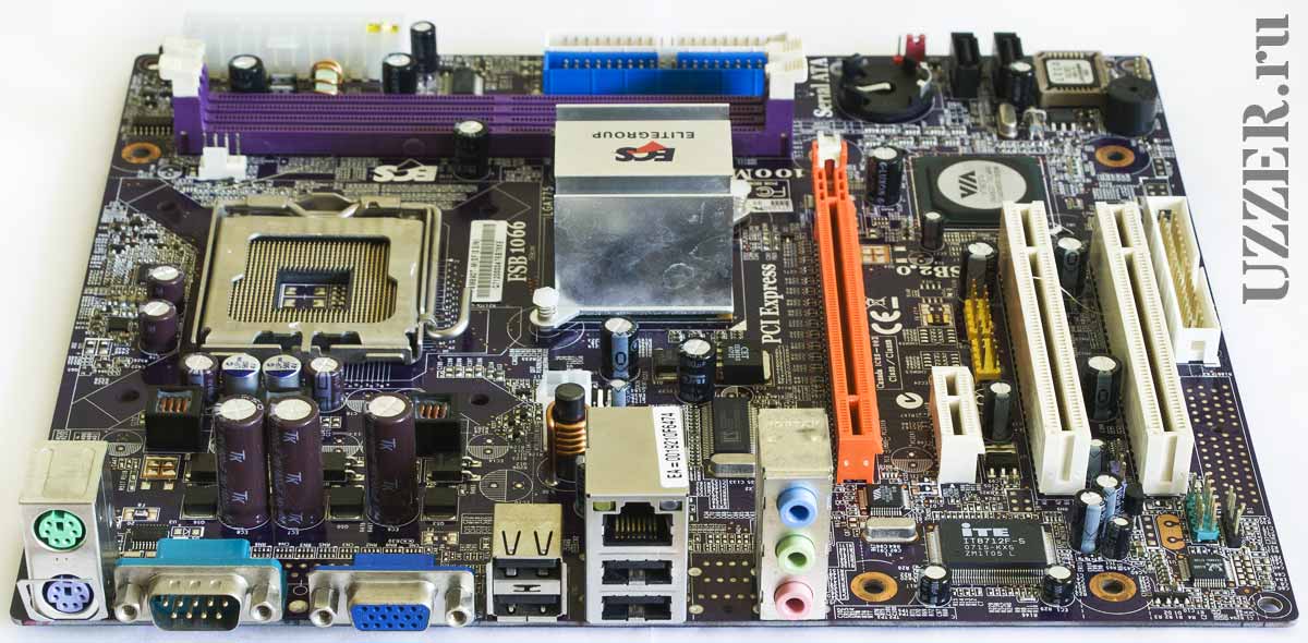 ECS Elitegroup P4M890T-M внешние разъемы очень многое убрали но оно и не нужно