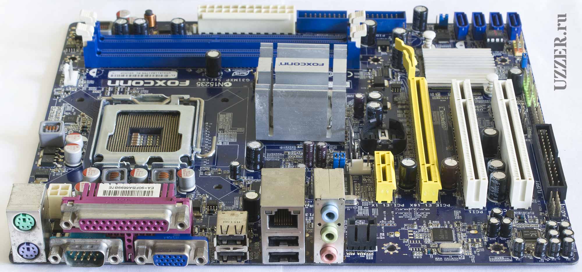 Foxconn G31MPX внешние разъемы матплаты, полный обзор и сравнение