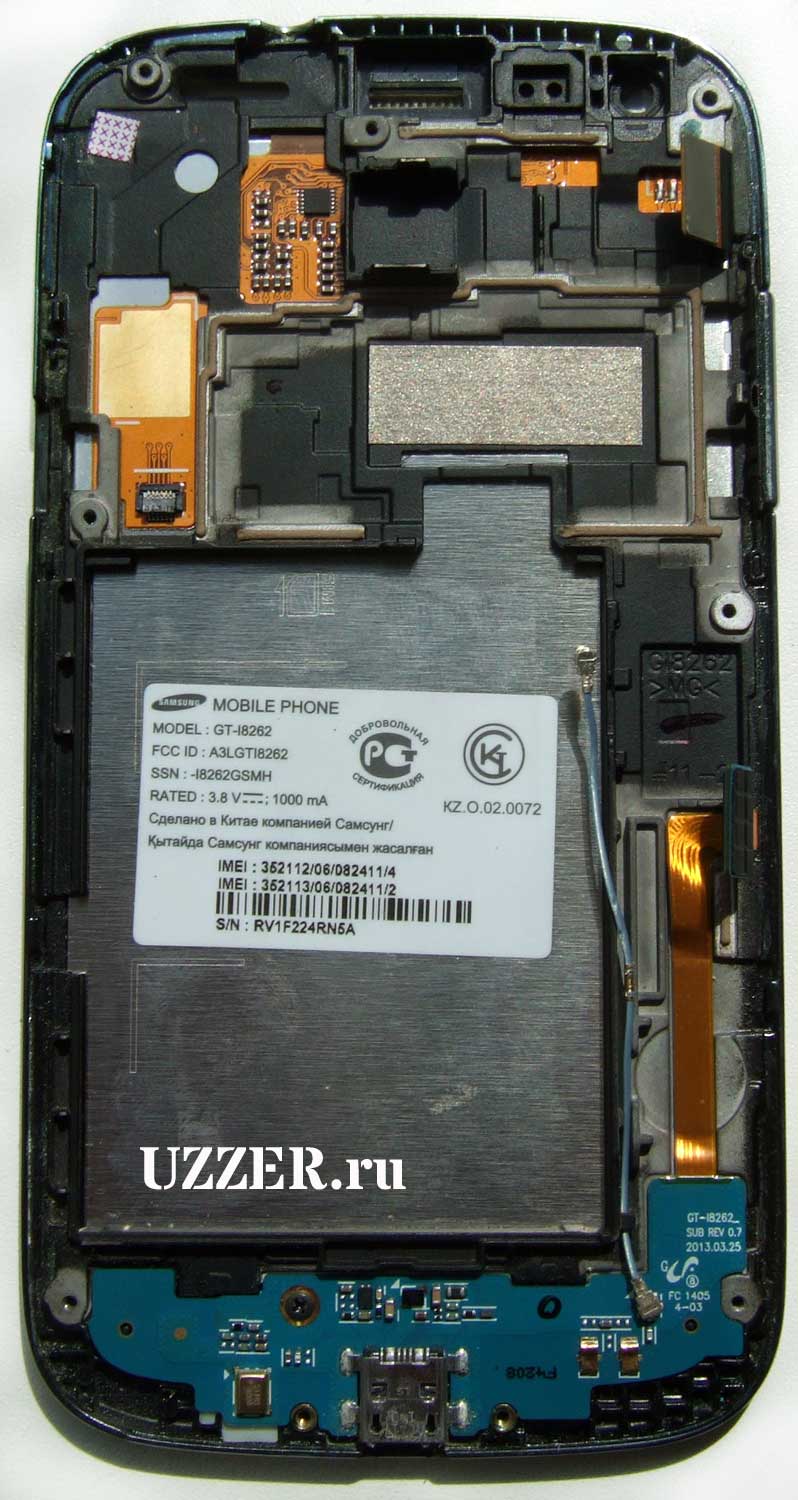 Полная разборка и ремонт Samsung GT-I8262 смартфон
