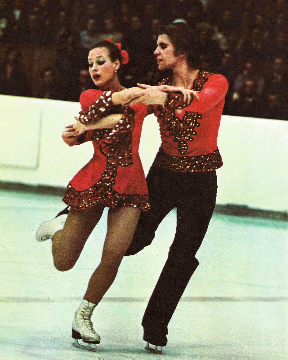 Серебряные призеры Олимпийских игр 1976 г. в танцах на льду ирина Моисеева и Андрей Миненков
